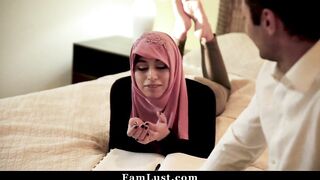 Big Boobed Step Sister Riding Step Brother's Fat Penis into Hijab