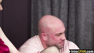 CFNM female domination group wanking submissive penis