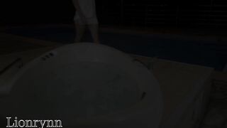 Triple squirting inside jacuzzi