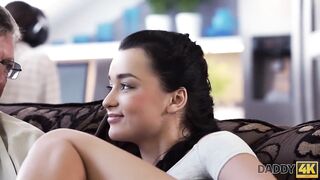 DADDY4K. Boy works on computer while his gf seduces men older daddy
