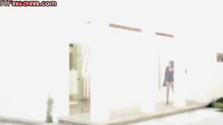 Big Boobed MILFs have a threeway cunt banged! from behind with huge penis