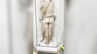 Sex of a pretty Russian lovers inside the shower