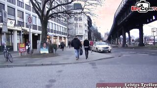 ARROGANT GERMAN BLONDE IS CONVINCED TO SEX WHEN FLIRTING