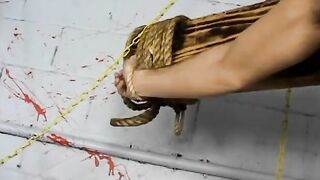 African female domination gf reams guy's butt with big strap-on