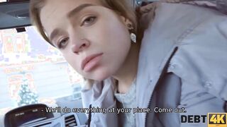 DEBT4k. Sex is an unexpected gift that the debtor receives