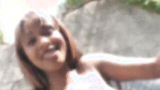 Big Titted blonde black gets her tight holes double penetrated