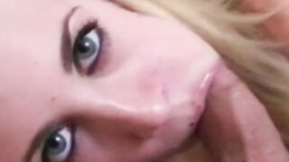Brittany Is A Voluptuous Cutie Blonde Cocksucker
