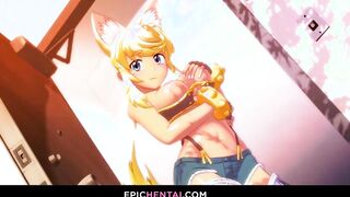 Blonde wolf women is by your side all day