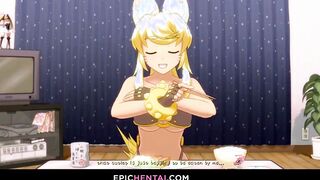 Blonde wolf women is by your side all day