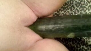 Long zucchini for a REAL orgasm - INSANE
