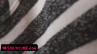 Sis Loves Me - babe Blonde With Puffy Hooters Teases Her Stepbro