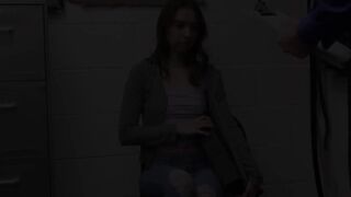 Small Barely Legal Shoplifter Screwed By Officer