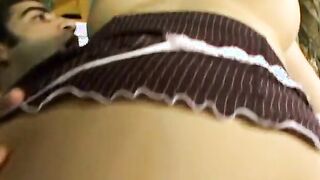 Lucky stud fucks blonde and dark haired girlfriends