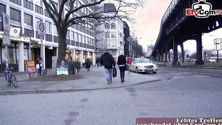 ARROGANT GERMAN BLONDE IS CONVINCED TO HAVE SEX WHEN FLIRTING