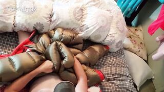 Skeaking Inside Step-Sisters Room To Hump Her Comforter And Cum