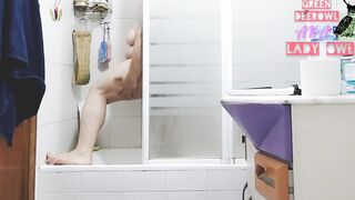 Taking a sexy shower
