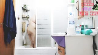Taking a sexy shower