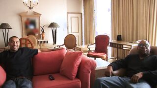 Ebony Cougar fucks first time 3Some Hardcore