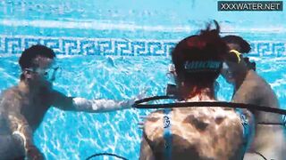 Girls underwater having hardcore sex with Polina Rucheyok
