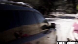 Eighteen Hitchhiker Agreed To Join A Lovers Into Three-Way To