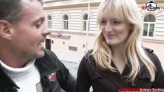 Blonde Teens with tiny jugs pickup at the street for