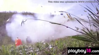 Huge boobed badass babes Taylor Seinturier and Chelsea Brooke using