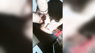 Alexxa Candy having fun with long vibrator punching tasty twat
