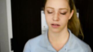 Shy southern eighteen try porn audition deep throat first time struggle,