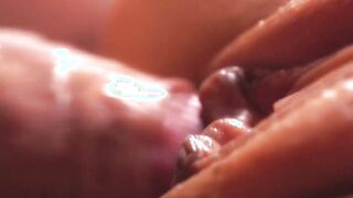 SLOW-MO macro pussyfucking. Creamy vagina
