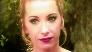 Perfect blonde hot inside red nightie gets fuck outdoor, takes