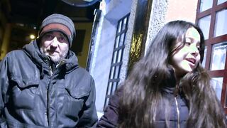 Picking up a dark haired barely legal that's filthy for STREET SEX: