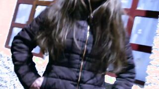 Picking up a dark haired barely legal that's filthy for STREET SEX:
