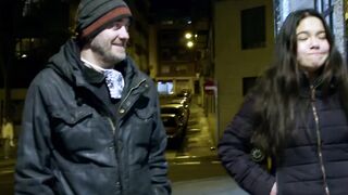 Picking up a dark haired barely legal that's filthy for STREET SEX:
