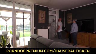 HAUSFRAU FICKEN - Chubby German grandmother fucks her hubby during