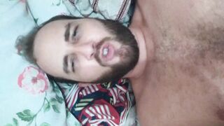 Perverted bitch rolling around inside the gifted and taking cum