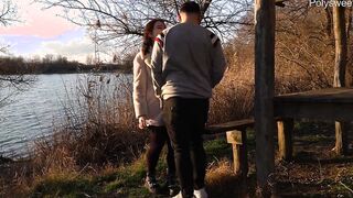 Outdoor head and pegging near the lake