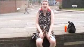 Casey flashing her british twat