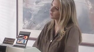 Blonde beauty with amazing body gets banged! into her butt