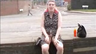 Casey flashing her british cunt