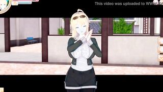 [Eroge Koikatsu! ] Adorable blonde returnee sluts big jugs jk