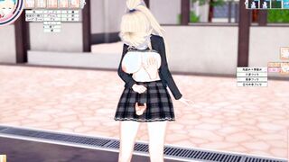 [Eroge Koikatsu! ] Adorable blonde returnee sluts big jugs jk