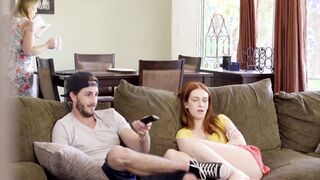 Maya Kendrick Vulgar Red Haired Stepsis Pounded On Sofa
