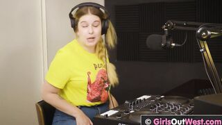 Chubby bushy lesbo Katie gets both her holes licked