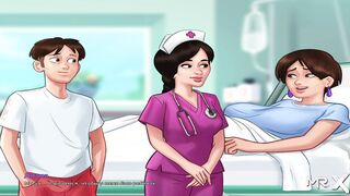 SummertimeSaga - Nurse plays with dick then takes it inside