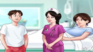 SummertimeSaga - Nurse plays with dick then takes it inside
