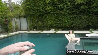 Big titty mistress banged! by the pool