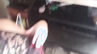 I suck a bro inside front of a porn scene