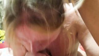 Fiance giving super blowjob