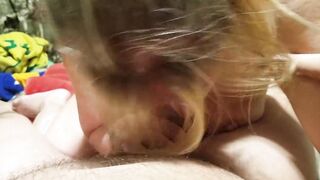 Fiance giving super blowjob