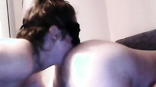 Butt licking with my husband – compilation filmed on web cam